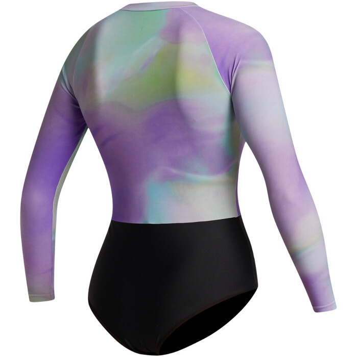 2024 Mystic Womens Jayde Long Sleeve Swimsuit 35001.240181 - Purple / Green